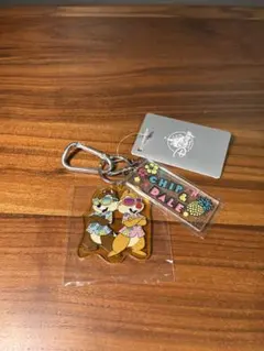 【新品タグ付】ディズニーストア チップ＆デール アクリルキーホルダー アロハ