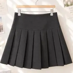 WC チャコールグレー プリーツ ミニスカート インナーパンツ付き