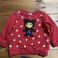 MIKI HOUSE 星柄クマトレーナー 90