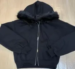 ファーパーカー opium y2k ストリート ジップパーカー us drip - メルカリ