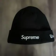 supreme new era box logo beanie black