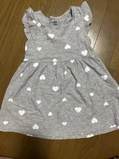 H&M オーガニックコットン ハート柄 ワンピース