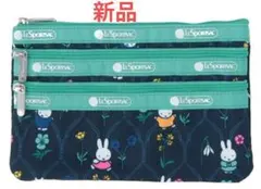 新品　レスポートサック　3－ZIP ミッフィーガーデンフローラルアクセサリー