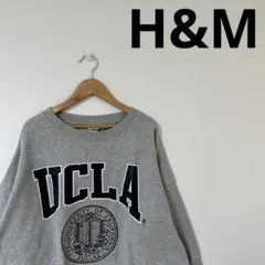 定番！【H&M エイチアンドエム】スウェット　トレーナー　カレッジ　グレー