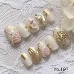 [現品] 和装 成人式 結婚式 卒業式 ネイルチップ no.197