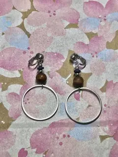 イヤリング/シルバー/丸/揺れるデザイン/大人向け/レディース