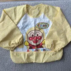 アンパンマン 長袖エプロン 子供用　お食事エプロン