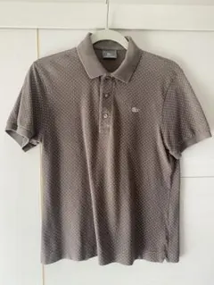 Lacoste ラコステ　ブラウン ドット柄 ポロシャツ