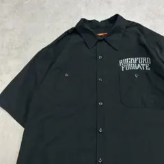 ROCKFORD FOSGATE　企業　半袖シャツ　レッドキャップ　古着　XL