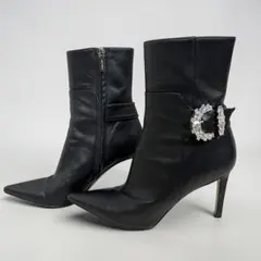 Jimmy Choo＊CHERI AB 85 レザーアンクルブーツ 23cmのサムネイル