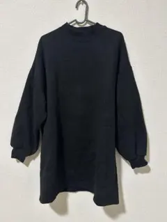 SLY 黒の長袖ひざ丈ワンピース