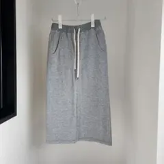 【美品】グレー ドローストリング タイトスカートジャージスカート JETのサムネイル