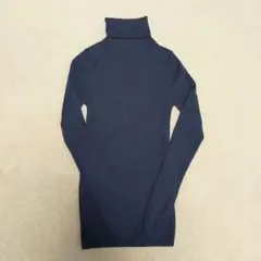 無印良品のチクチクしないタートルリブニットハイネック Sサイズ