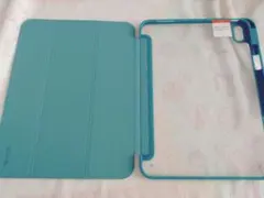 JETech iPad10 用タブレットケース 背面クリア ティールブルー