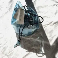 arm in arm＊クリアブルー　ビニール　ショルダーバッグ　プールバック