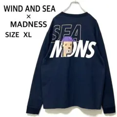 MADNESS×WIND AND SEAウィンダンシー×マッドネスコラボロンT紺