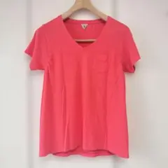 00s PRADA プラダ ピチT VネックTシャツ ピンク S y2k ギャル - メルカリ