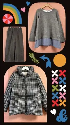 花柄 ダウンジャケット