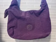 キプリング ショルダーバッグ 紫 ナイロン 軽量 マチ拡張 レディース