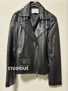 【値下げ⭐️】 STUDIOUS ダブルライダースジャケット　サイズ0