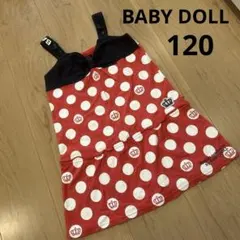 120 女の子　ミニー　ミッキー　クリスマス　ジャンパースカート　ワンピース