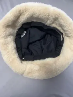ファー バケットハット クリーム色