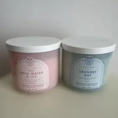 Bath&BodyWorks 3芯キャンドルとホルダーのまとめ売り - メルカリ