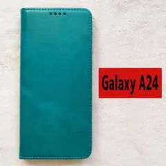 ✨️Galaxy A24✨️ 手帳型ケース スタンド機能付 カード収納付 ブルー