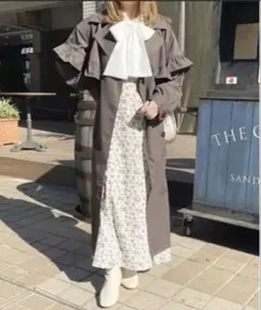 apresjour フリルトレンチコート