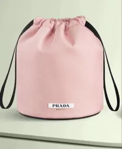PRADA BEAUTY ノベルティ 巾着ポーチ ピンク - メルカリ