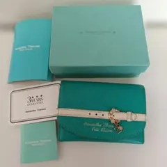 ターコイズグリーン、パスケース、中古、サマンサタバサプチチョイス