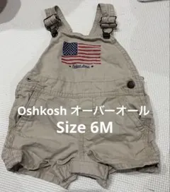 OshKosh ベージュ ショートオーバーオール 6M