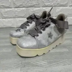 ヌーベル ヴォーグリラックス厚底 スニーカー シルバー ラメ