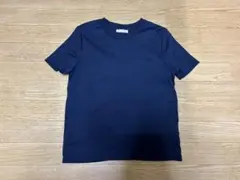 【ZARAザラ】2025マーセライズドコットンTシャツ★ネイビーS