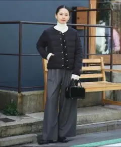 BEAMS HEART フレンチ ショート ダウンジャケット　ライトダウン