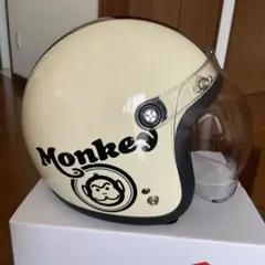 【美品】Honda Monkey ジェットヘルメット アイボリーのサムネイル