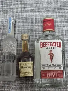 ミニボトル 　3本セット　ビーフィーター　 ヘネシー 　ベルヴェデールのサムネイル