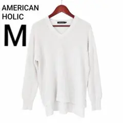 AMERICAN HOLIC Vネックニット M アイボリー