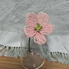 ☆ビーズフラワー☆送料込み！ピンクのお花 NO.42