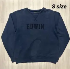 短丈古着　EDWIN ネイビー 裏起毛　スウェット S
