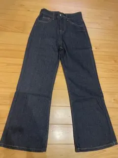 【新品未使用】ハイウェスト　ストレート　ジーンズ　レディース　xs ウエスト63