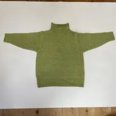 SLOBE ライトグリーン タートルネックニット
