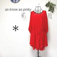 12179- as know as pinky チュニックワンピース レーヨン混のサムネイル