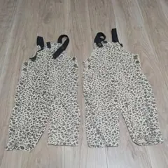 双子 SHEIN ヒョウ柄 オーバーオール 86