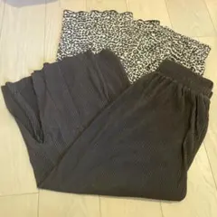 タイトスカート　黒　ヒョウ柄　レオパード　スリット