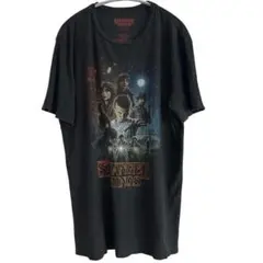 Tシャツ　ストレンジャーシングス　ヴィンテージ　ブラック　黒　古着　L
