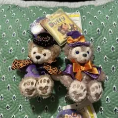 ダッフィー＆シェリーメイ ストラップ付きぬいぐるみ　　タグ付き