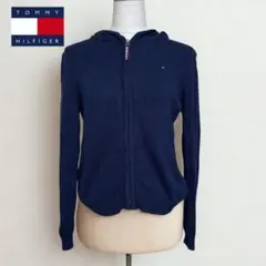 トミーヒルフィガー フルジップ ニットパーカー Sサイズ