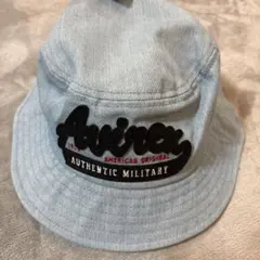 신품 미사용 AVIREX バケットハット 刺繍ロゴ ジーンズ生地