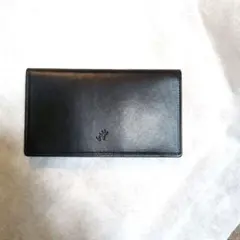 Agnes b. 黑色皮革 長款錢包 蜥蜴紋